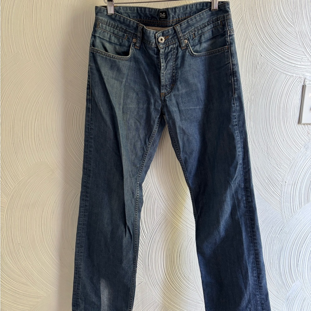 Dolce & Gabbana Magic "Man" Medium Blue Straight-Leg Jeans Sz 31 - Picture 6 of 11